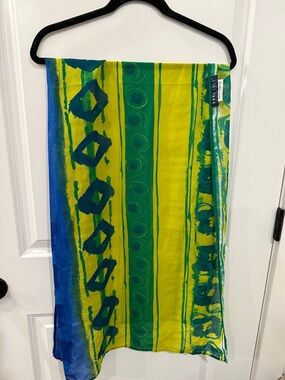 Anne Cole Blue & Green Patterned Beach Wrap